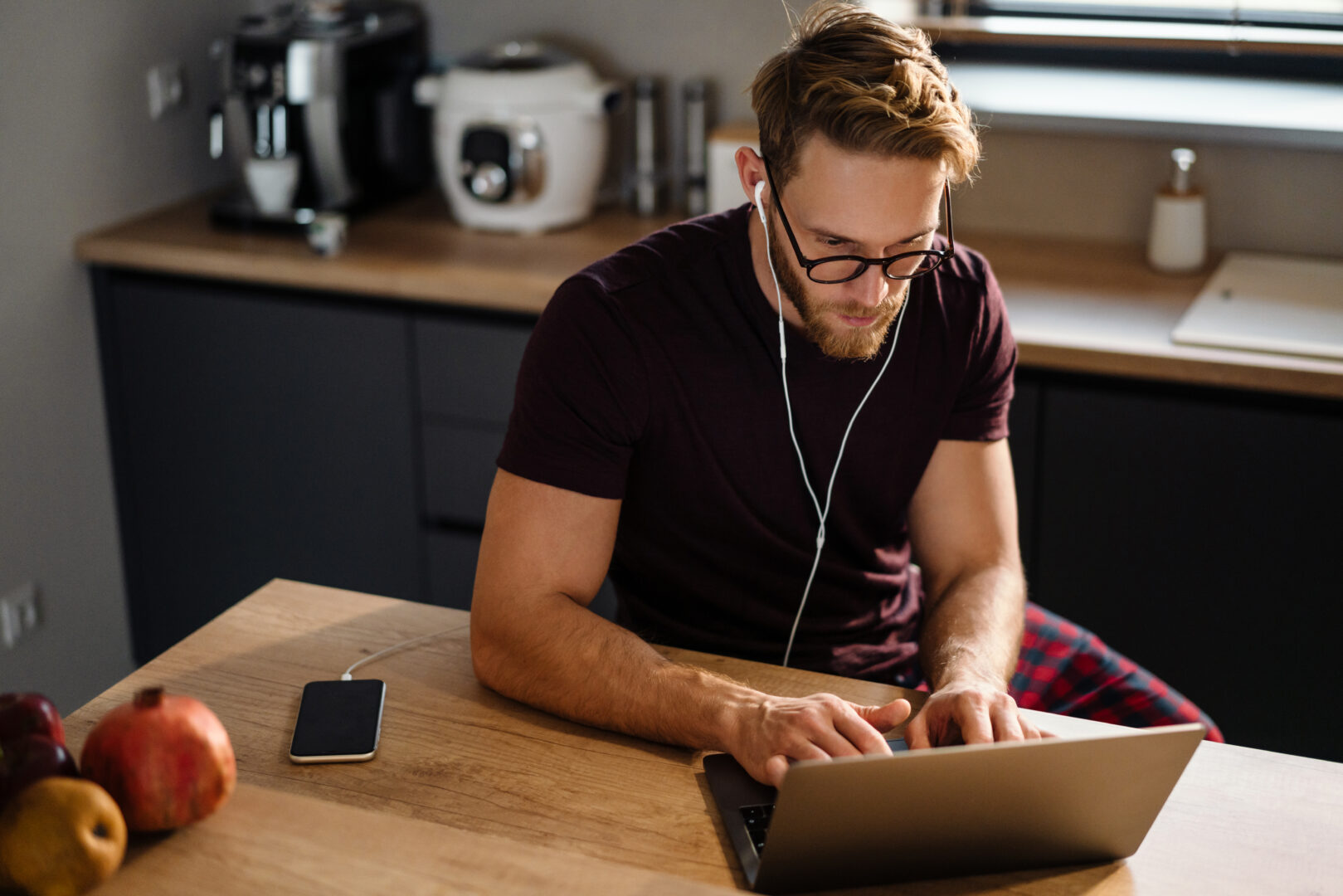 remote worker using a laptop
