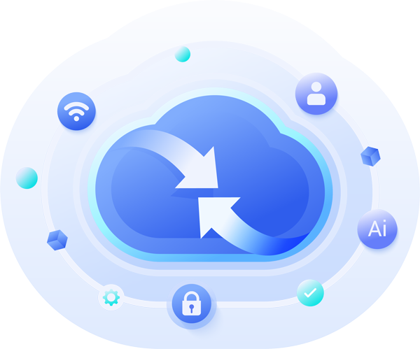cloud logo with two arrows